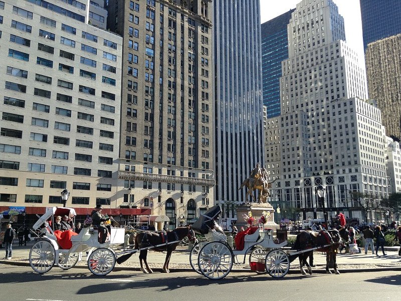 The William Tecumseh Sherman Sculpture at Grand Army Plaza on Fifth Avenue,